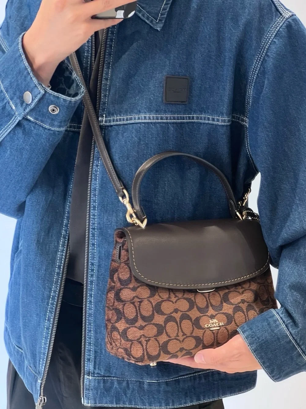 NWT Coach Emory Top Handle Bag In Signature Chenille